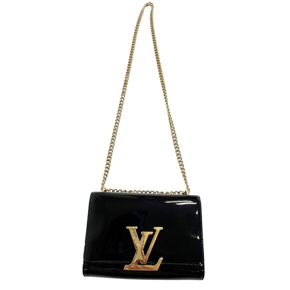 Louis Vuitton Louise Chain Strap Clutch in Black Patent - Picture 1 of 7